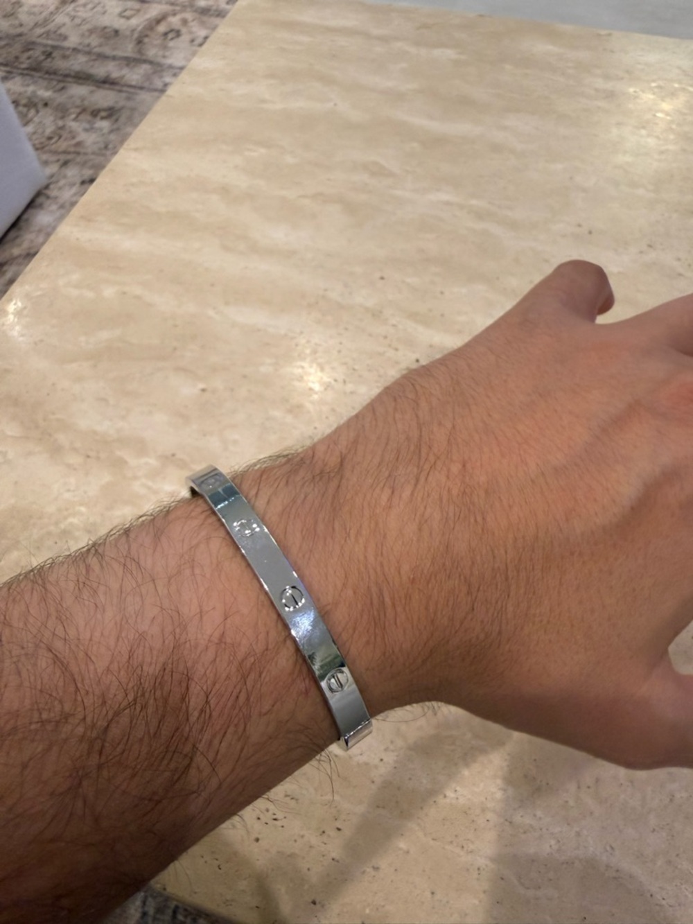 Men's Silver Love Bracelet